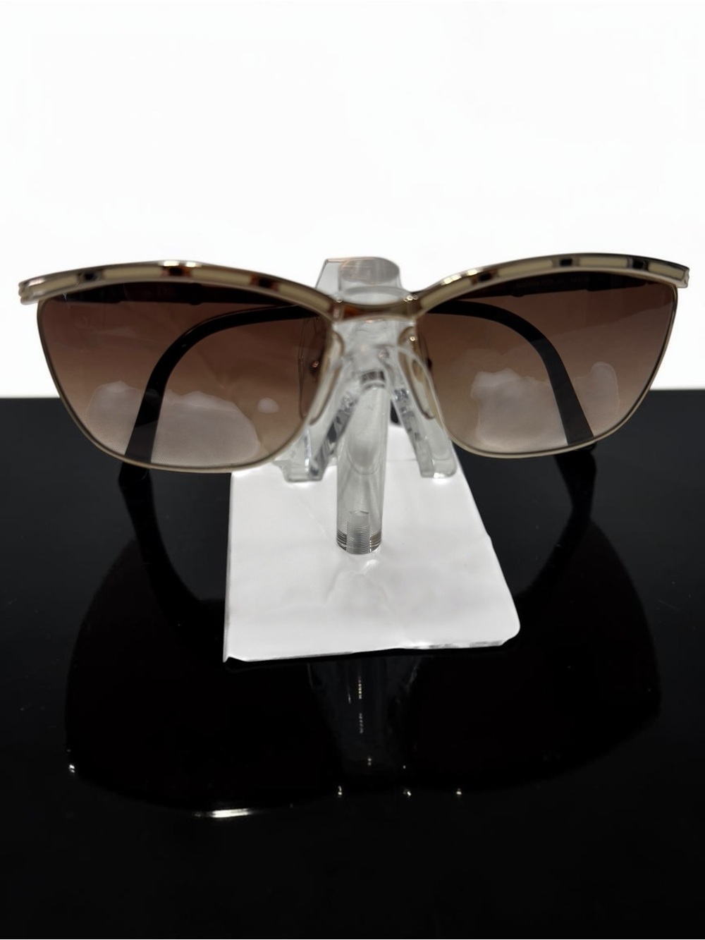 Vintage Christian Dior Sunglasses Austria Made Brown Gradient Rimless Luxe